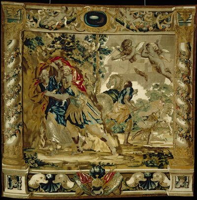 Dido ja Aeneas etsivät suojaa myrskyltä tekijältä Giovanni Francesco (1610-62) Romanelli