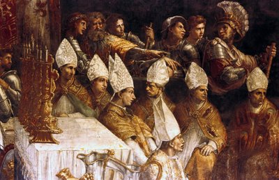 Kaarle Suuren kruunajaiset (maalaus) tekijältä Giovanni Francesco (c.1488 1528) Penni