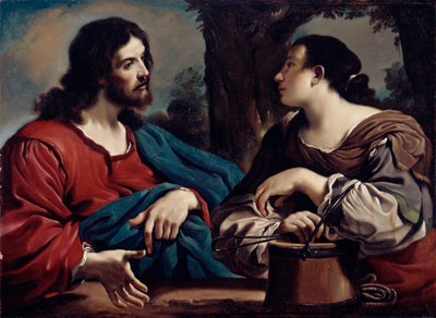 Kristus ja Samarialainen nainen, noin 1620 tekijältä Giovanni Francesco Barbieri