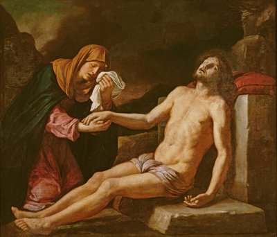 Neitsyt suree Jeesusta tekijältä Giovanni Francesco Barbieri
