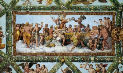 Cupidon ja Psychen häät. 1510-1517 tekijältä Giovanni Francesco Penni