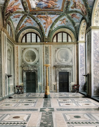 Amorin ja Psychen loggia, Villa la Farnesinan länsipuolella, pohjakerros. noin 1517 tekijältä Giovanni Francesco Penni