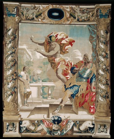 Merkurius käskee Aeneasta lähtemään Karthagosta, 1679 tekijältä Giovanni Francesco Romanelli