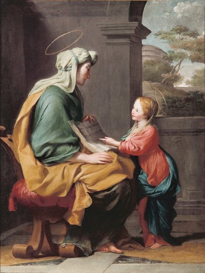 Neitsyt Marian koulutus tekijältä Giovanni Francesco Romanelli