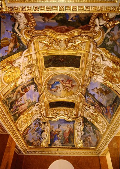 Vuodenaikojen Hallin katto, 1655-58 tekijältä Giovanni Francesco Romanelli