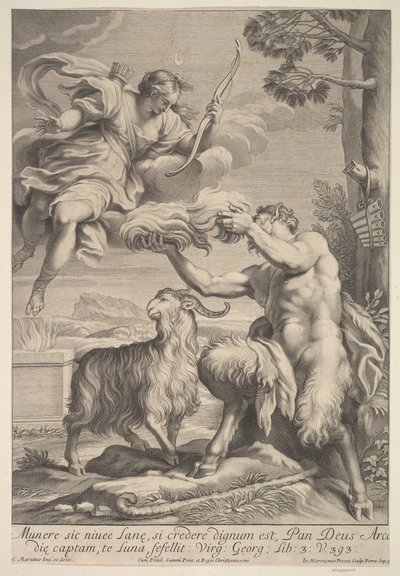 Dianan folioi pannu, 1675-1741. tekijältä Giovanni Girolamo Frezza