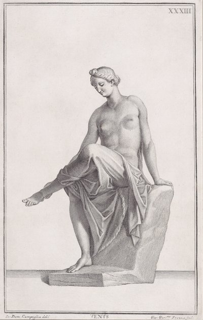 Venuksen patsas, 1734. tekijältä Giovanni Girolamo Frezza