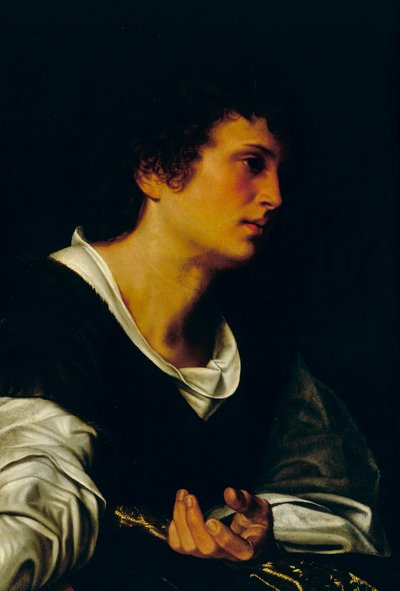 Nuoren miehen figuuri, n. 1530 (öljy kankaalle) tekijältä Giovanni Girolamo Savoldo