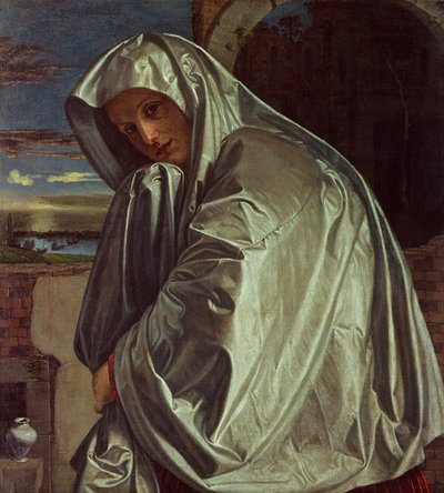 Pyhä Maria Magdaleena lähestyy hautaa tekijältä Giovanni Girolamo Savoldo