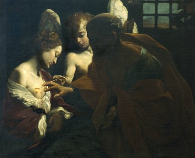 Pyhä Pietari parantaa Pyhän Agatan tekijältä Giovanni Lanfranco