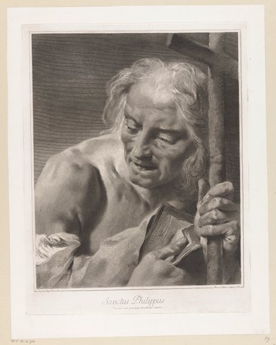 apostoli Filippus Saint Philip (otsikko esineessä) Apostolit (sarjan nimi) tekijältä Giovanni Marco Pitteri