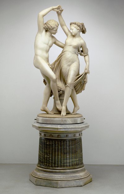 Zephyr Dancing with Flora, 1870 (marmori) tekijältä Giovanni Maria Benzoni