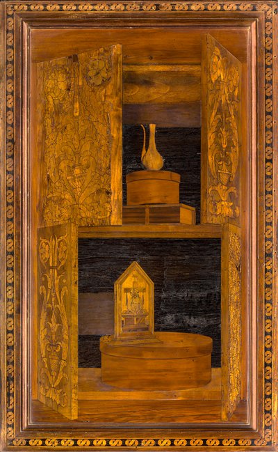 Lignaean Canonical Choir, upotekoriste Giovanni Maria Platina 1484, Superior Stall tekijältä Giovanni Maria Platina
