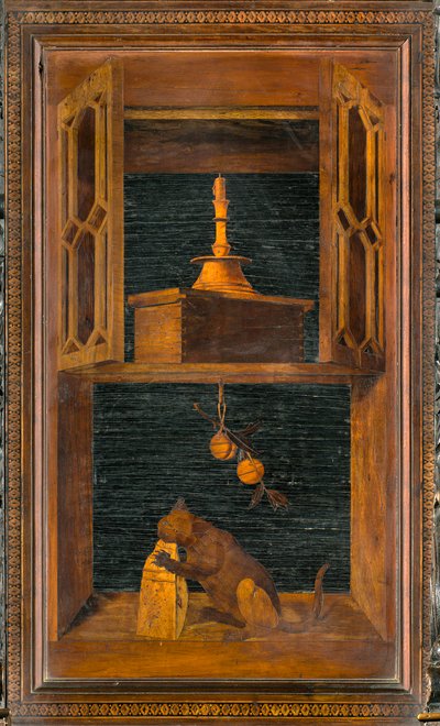 Lignaean Canonical Choir, upotekoriste Giovanni Maria Platina 1484, Superior Stall tekijältä Giovanni Maria Platina