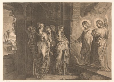Pyhät naiset Kristuksen haudalla tekijältä Giovanni Merlo (attributed to)