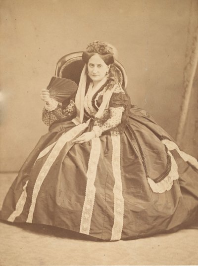 [La Comtesse istuu tuulettimella], 1860-luku. tekijältä Giovanni Morotti
