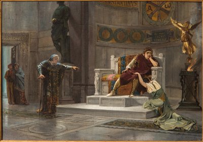 Konstantinus ja orja (öljy kankaalle) tekijältä Giovanni Muzzioli