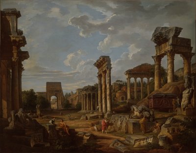 Capriccio Forum Romanumista tekijältä Giovanni Paolo Panini