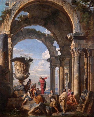 "Pyhä Paavali saarnaa Ateenassa", 1737 tekijältä Giovanni Paolo Panini