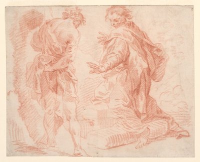 Seisovat ja polvistuvat hahmot tekijältä Giovanni Paolo Panini