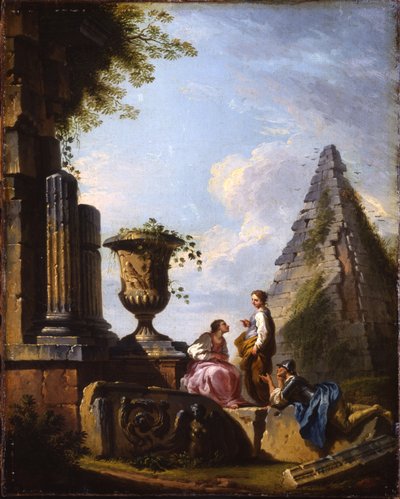 Klassisten raunioiden capriccit filosofien keskusteluissa tekijältä Giovanni Paolo Pannini
