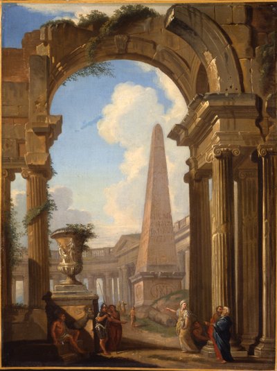 Roomalaisten raunioiden capriccit hahmoineen tekijältä Giovanni Paolo Pannini