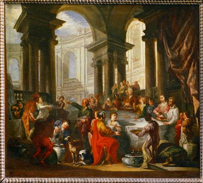 Juhlat ionisen portikon alla ... tekijältä Giovanni Paolo Pannini or Panini
