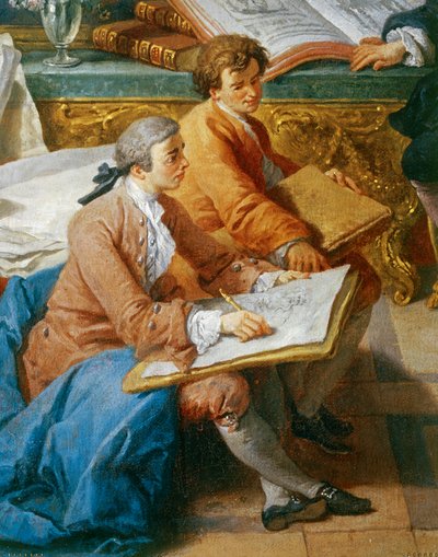 Galleria näkymiä modernista Roomasta ... tekijältä Giovanni Paolo Pannini or Panini