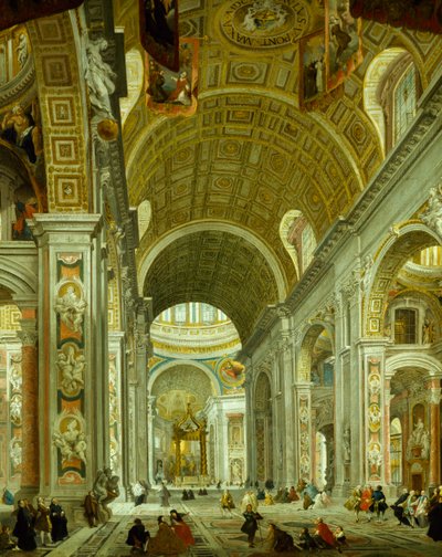 Pietarinkirkon sisätilat tekijältä Giovanni Paolo Pannini