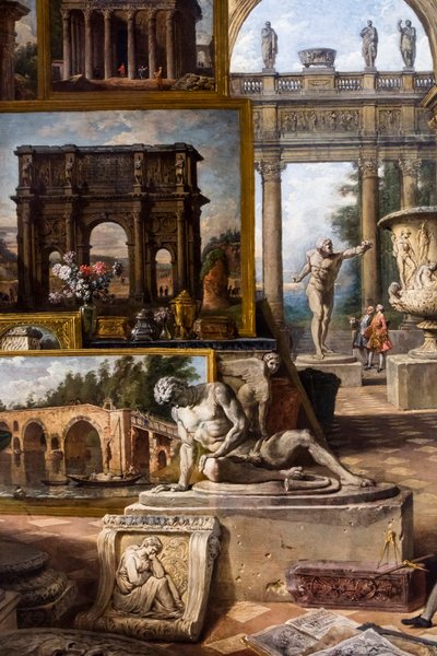 Antiikin Rooma, noin 1754/57 (Öljy kankaalle) tekijältä Giovanni Paolo Pannini or Panini