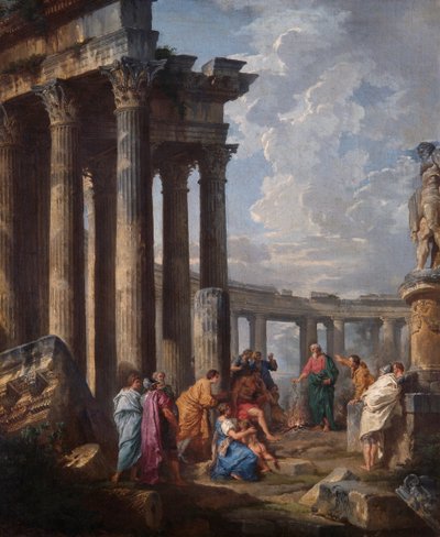 St. Paul Maltalla tarttumassa kyykäärmeeseen tekijältä Giovanni Paolo Pannini