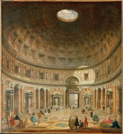 Pantheonin sisustus, Rooma tekijältä Giovanni Paolo Pannini