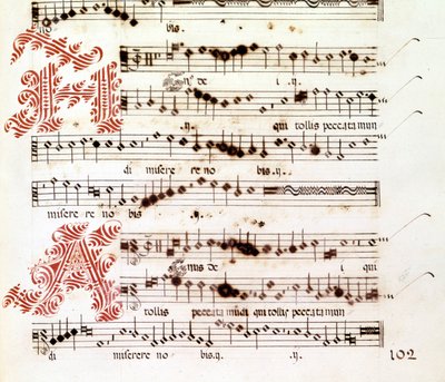 Giovanni Pierluigi da Palestrinan (1525 - 1594), italialaisen säveltäjän "Mantovan maagit" Agnus Dei. tekijältä Giovanni Pierluigi da (after) Palestrina