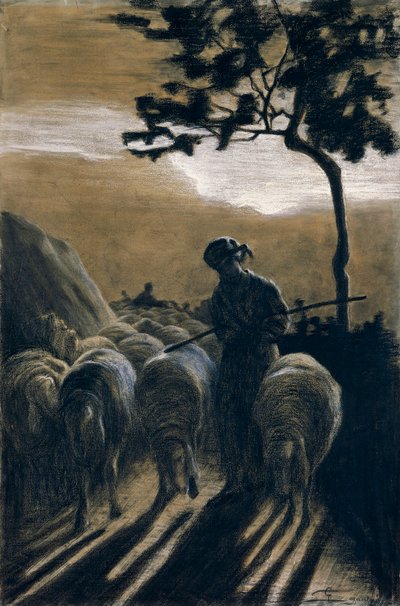 Giovanni Segantinin (1858-1899) parvi tiellä tekijältä Giovanni Segantini