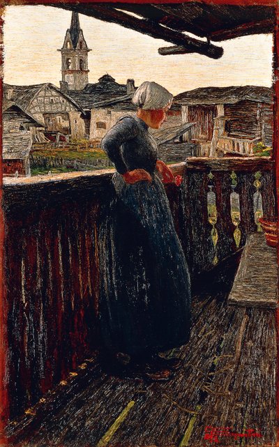 Parvekkeella tekijältä Giovanni Segantini
