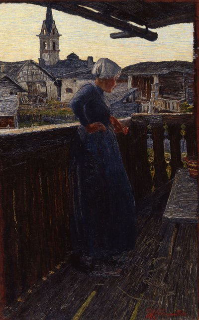 Parvekkeella, 1892. tekijältä Giovanni Segantini