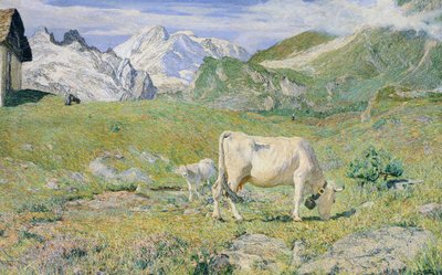Giovanni Segantinin kevätlaitumet (1858-1899) tekijältä Giovanni Segantini