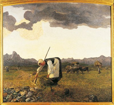 Sveitsi, Saint Moritz, Heinäsato tekijältä Giovanni Segantini