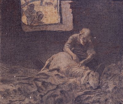 Lampaiden keritsijä tekijältä Giovanni Segantini