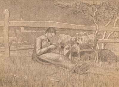 Paimentar, vuodelta 1888 tekijältä Giovanni Segantini