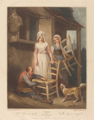 Vanhat tuolit korjattavaksi tekijältä Giovanni Vendramini after Francis Wheatley