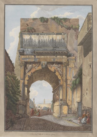 Tituksen kaari, n. 1780. Tekijät: Giovanni Volpato, Louis Ducros. tekijältä Giovanni Volpato, Louis Ducros