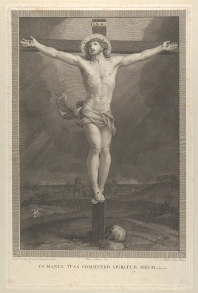 Kristus ristiinnaulittu, kallo tyvessä, n. 1770-1803. tekijältä Giovanni Volpato