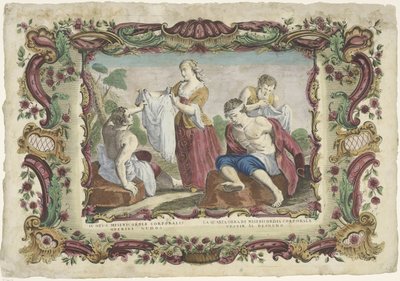 Alastonpukeminen IV opus misericordiae corporalis / La quarta obra de misericordia corporal (...) (otsikko esineessä) The Works of Mercy (sarjan nimi) tekijältä Giovanni Volpato
