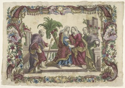 Vierailu La visitacion de nuestra señora / B. Marie V:n vierailu St. Elisabethin luo (sarjan nimi) tekijältä Giovanni Volpato