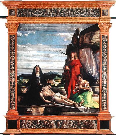 The Deposition, n. 1490-1537 (tempera paneelissa) tekijältä Giovanni c.1465 153537 Buonconsiglio