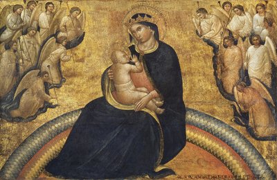 Madonna lapsen ja enkelien kanssa, 1370-77 tekijältä Giovanni da Bologna