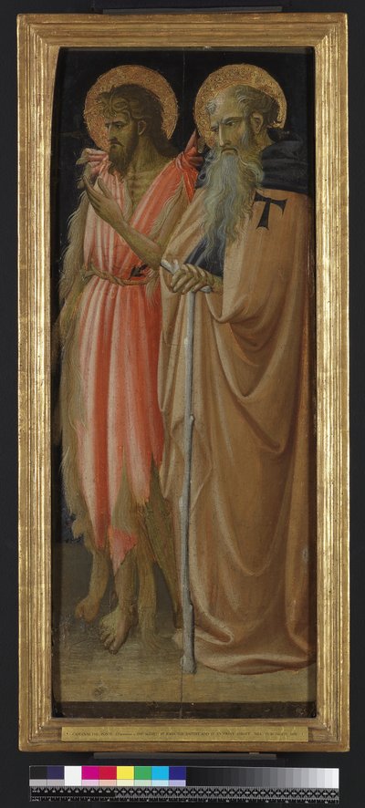 Pyhä Johannes Kastaja ja St Anthony Abbot (tempera ja kulta paneelissa) tekijältä Giovanni dal Ponte