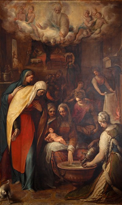 Siunatun Neitsyt Marian syntymä, 1500-luvun loppu.. tekijältä Giovanni de Vecchi