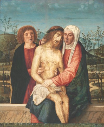Pietà Virginin ja Pyhän Johanneksen kanssa tekijältä Giovanni di Niccolo Mansueti